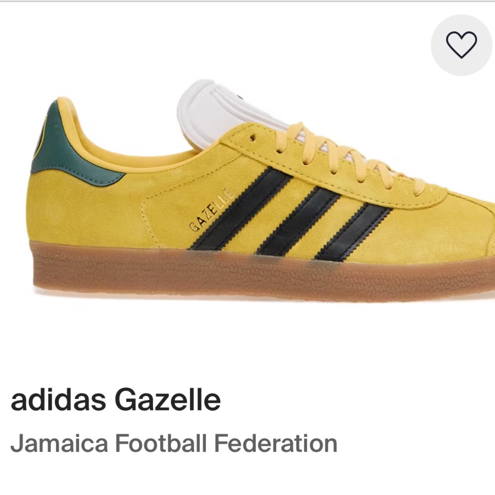 Brand New Adidas Gazelle Yellow with Black Stripes

Men 7.5
Women 8.5